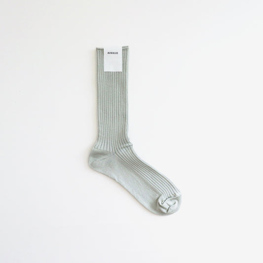 GIZA HIGH GAUGE SOCKS #PALE GREEN [A00S02SX-W]