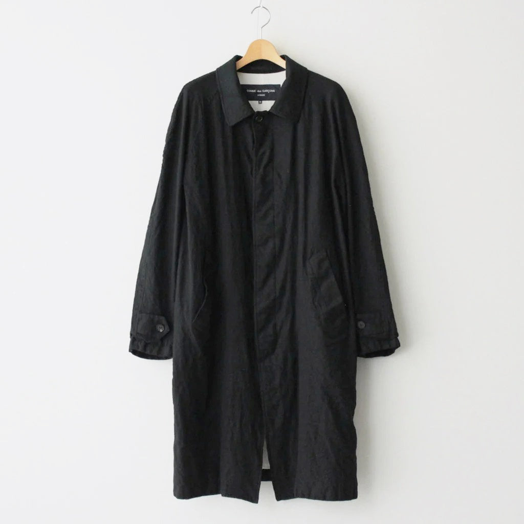 ウールサージ 製品縮絨コート #BLACK [HR-C101-051]