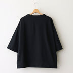 FOB6T - 微強撚綿天竺 6分袖カットソー #95 Midnight [SN_FR0902T6]