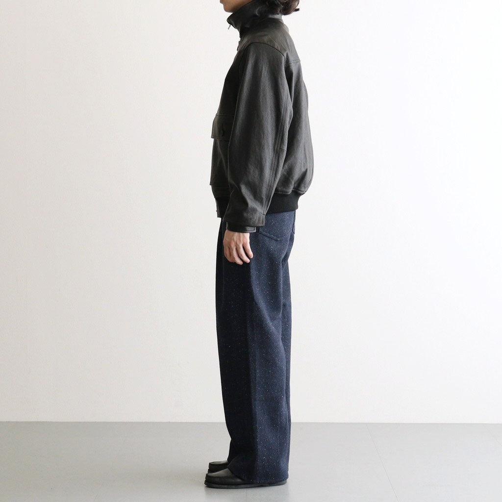 TEXTURED LAMB LEATHER BLOUSON #BLACK [A26AB01BL]