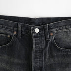 ROUND DENIM PANTS #BLACK [ST.1572]