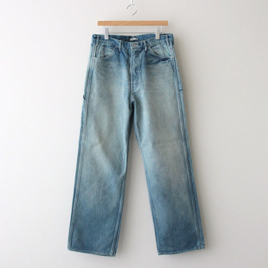 SELVEDGE FADED HEAVY DENIM PAINTER PANTS #FADED INDIGO [A24AP01DH]