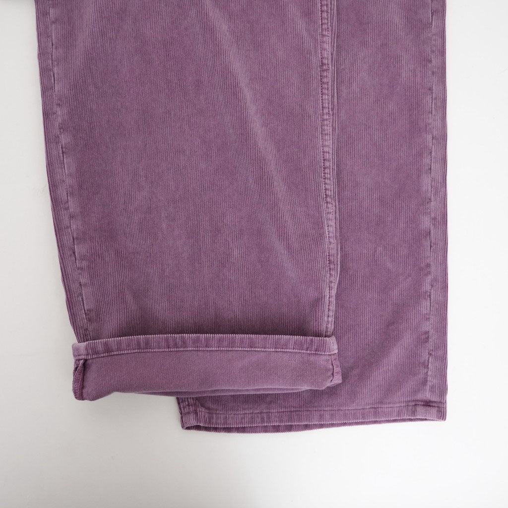 GARMENT-DYED FINX CORDUROY 5P WIDE PANTS #DUSTY PURPLE [A26AP01FX]