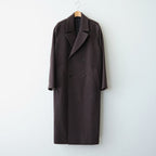 SUPER FINE WOOL MOSSER DOUBLE-BREASTED COAT #TOP BROWN [A26AC04WM]