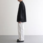 STAND COLLAR SHIRT JACKET #kusaki black [45302]