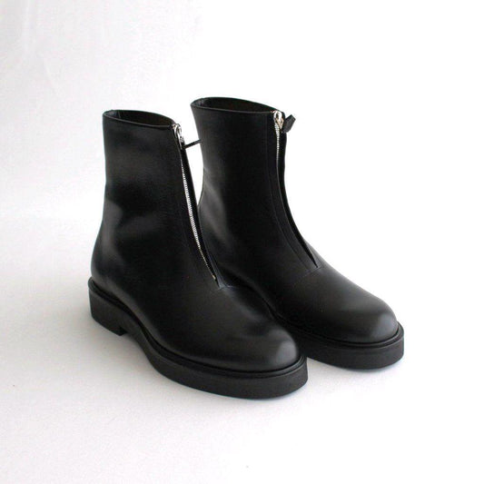 FRONT-ZIP BOOTS #BLACK [BSS2234005]