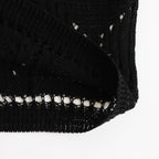 CROCHET KNIT SHIRT #BLACK [YK25SS001011S]