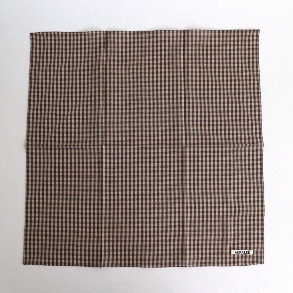 AIRY LIGHT COTTON CHECK SCARF #BROWN GINGHAM CHECK [A25SS03GC-W