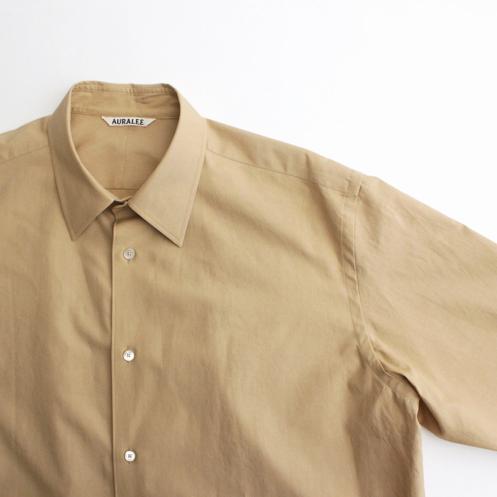 WASHED FINX TWILL SHIRT #LIGHT BROWN [A24SS01TN] - ciacura 三重県