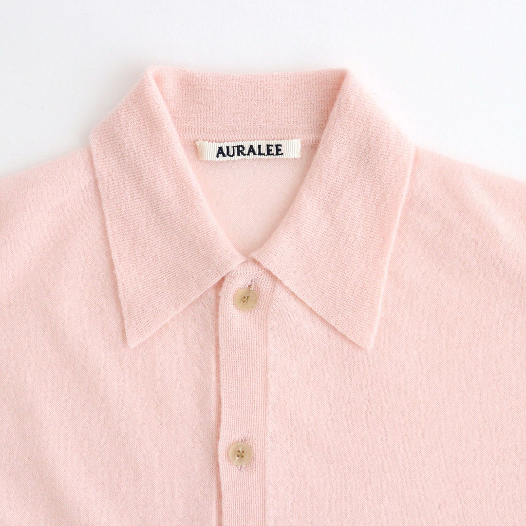 HIGH GAUGE SOFT CASHMERE KNIT SHIRT CARDIGAN #LIGHT PINK [A26AC03SM]