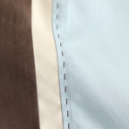 COLORBLOCK OPEN COLLAR SHIRT #BROWN [YK25SS0939SH]