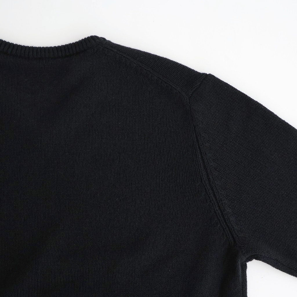 SUMMER CASHMERE KNIT V-NECK P/O #BLACK [A26SV02CK]