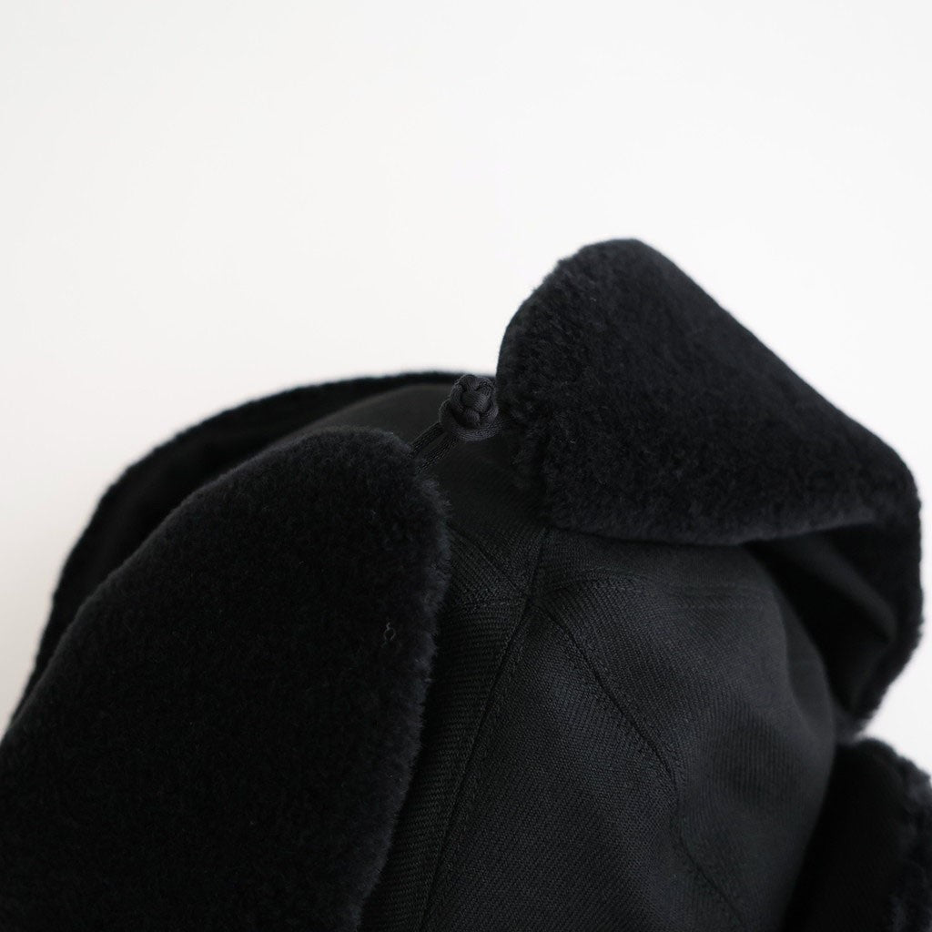DRY WOOL BOMBER CAP #BLACK [NO.301382]