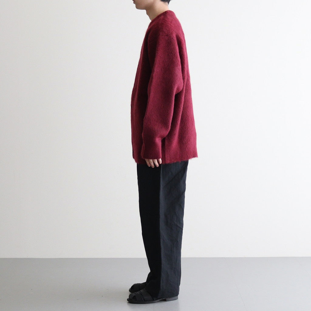 MOHAIR CARDIGAN #BURGUNDY [H2302-K012]