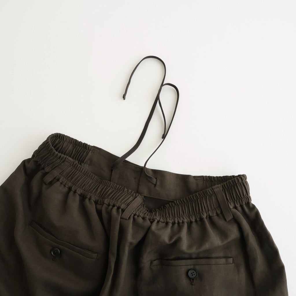 WIDE EASY SHORT TROUSERS #DARK BROWN [ST.1435]