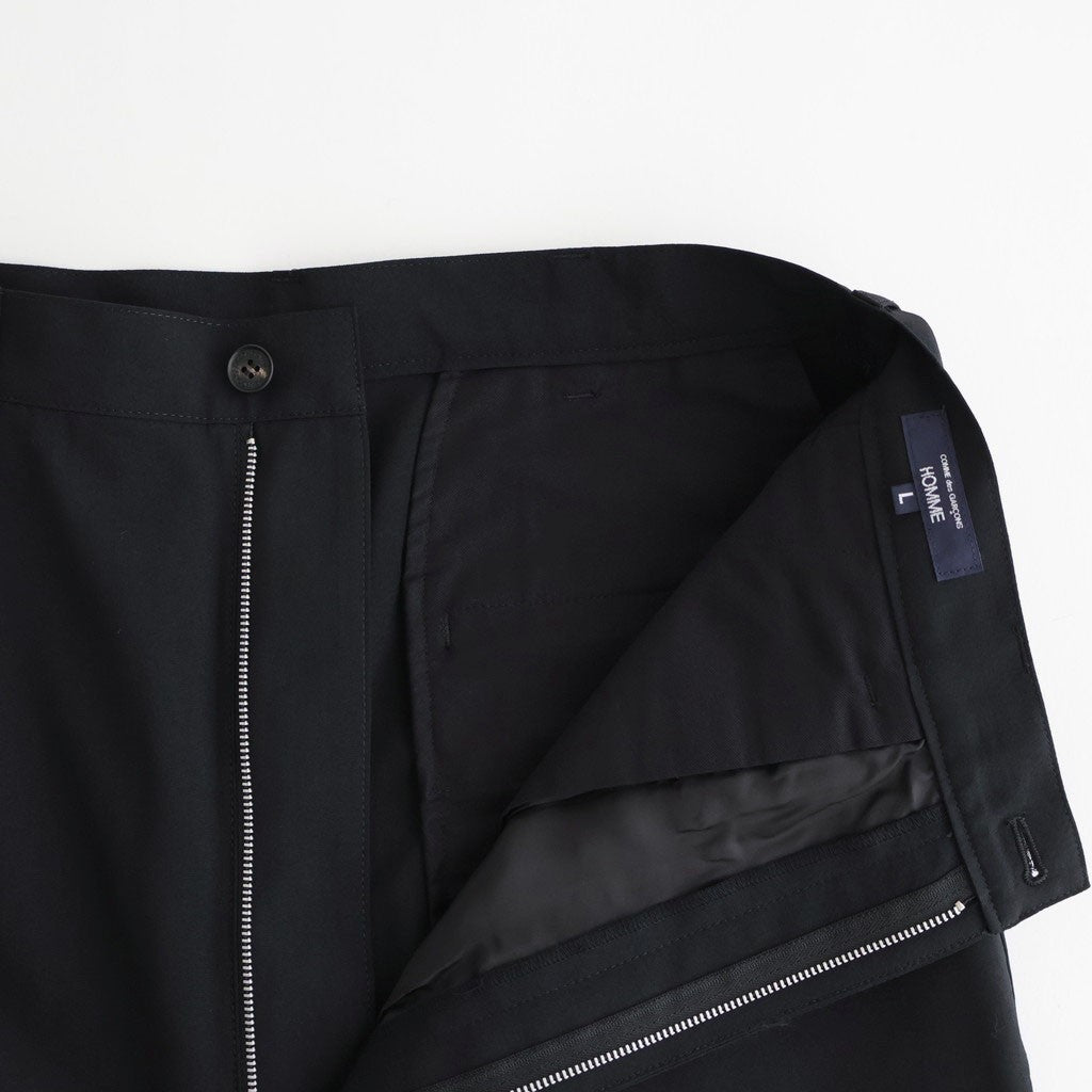 ウールポプリン トラウザーズ #BLACK [HQ-P102-051]