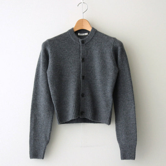 WOOL CASHMERE SILK KNIT CARDIGAN #GRAY [A24AC01WC]