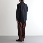 WOOL KID MOHAIR HOP SACK TWO-TUCK SLACKS #BURGUNDY [A25SP02MH]
