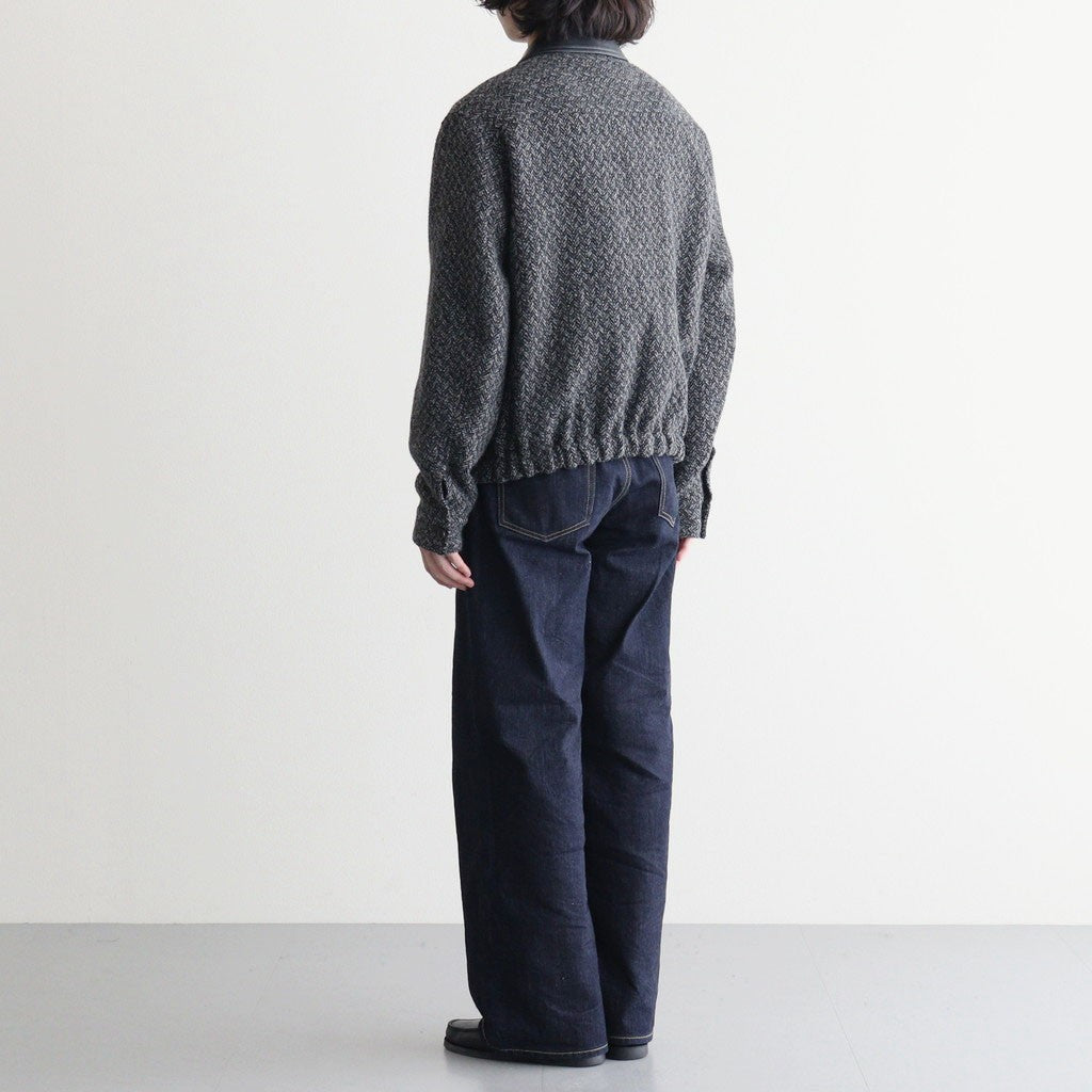 Herringborn Tweed Zip Blouson #Black [YK26FW01314B]
