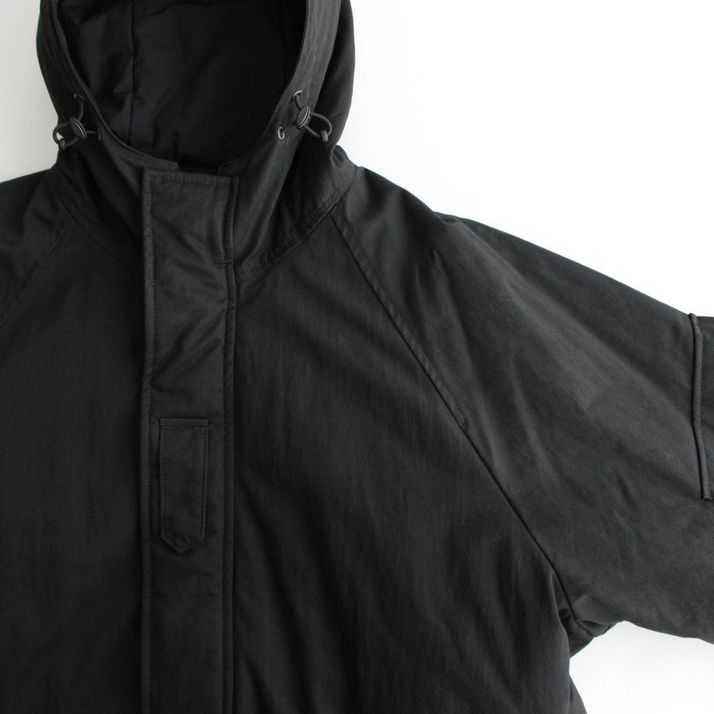 綿ナイロンウェザー×エステルタッサー ジャケット #BLACK [HN-J025-051]