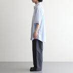 SIDOGRAS S/S Oversized Regular Collar Shirt #GREEN PIN STRIPE [GM262-50029]