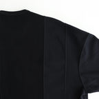 綿フライス×エステルウールラッセル×綿ダブルフェイスカットソー #BLACK [HP-T006-051]