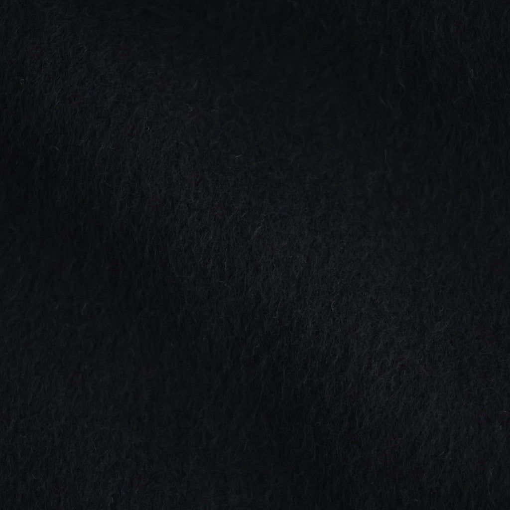 ウールライトシャギー×キュプラツイルキルティング ジップブルゾン #BLACK [HR-J024-051]