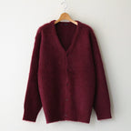 MOHAIR CARDIGAN #BURGUNDY [H2302-K012]