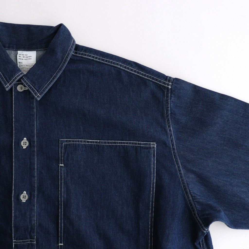 DENIM PULLOVER SHIRT #ONE WASH [FSC261-50186OB]