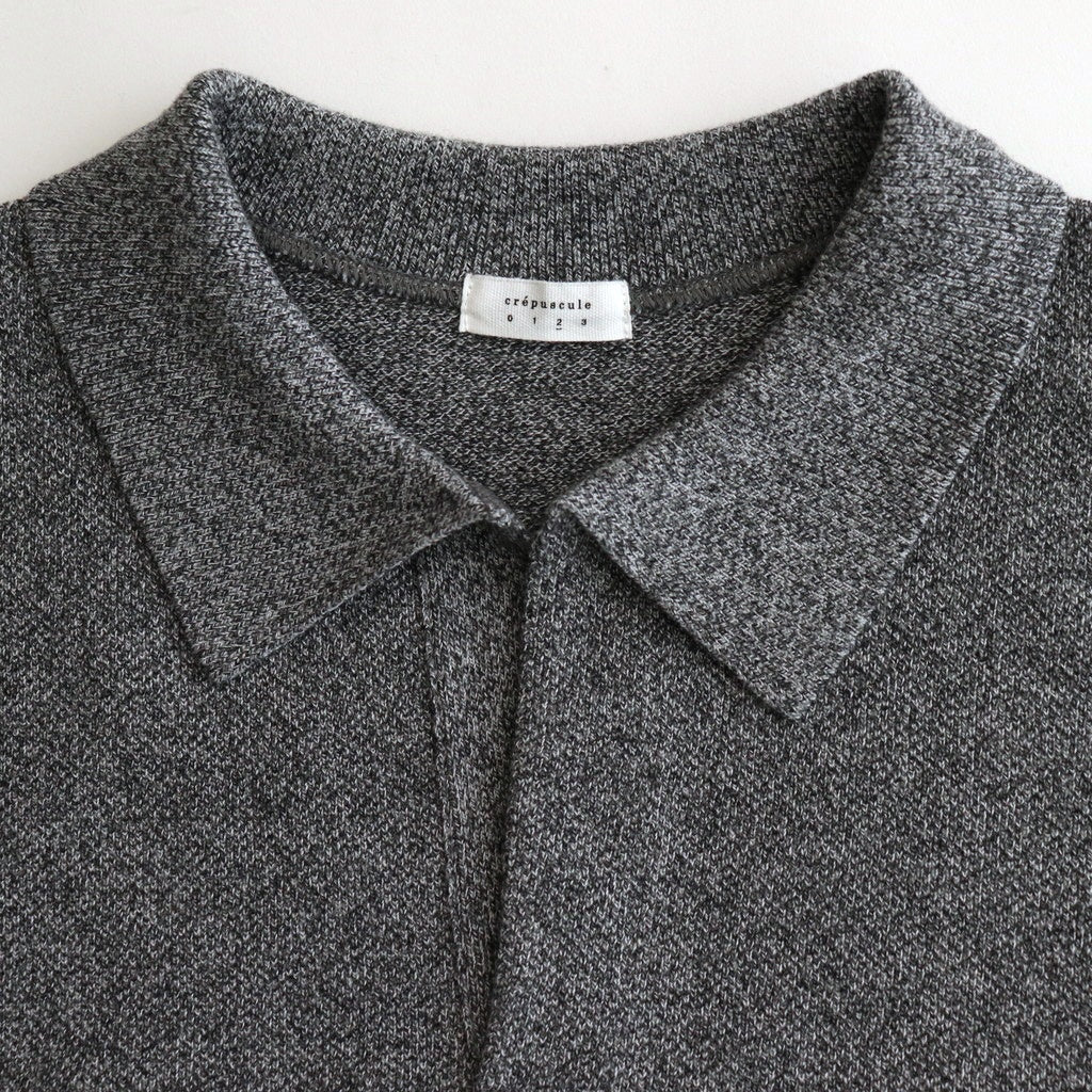 Moss Stitch Polo #D.Gray [2501-011]