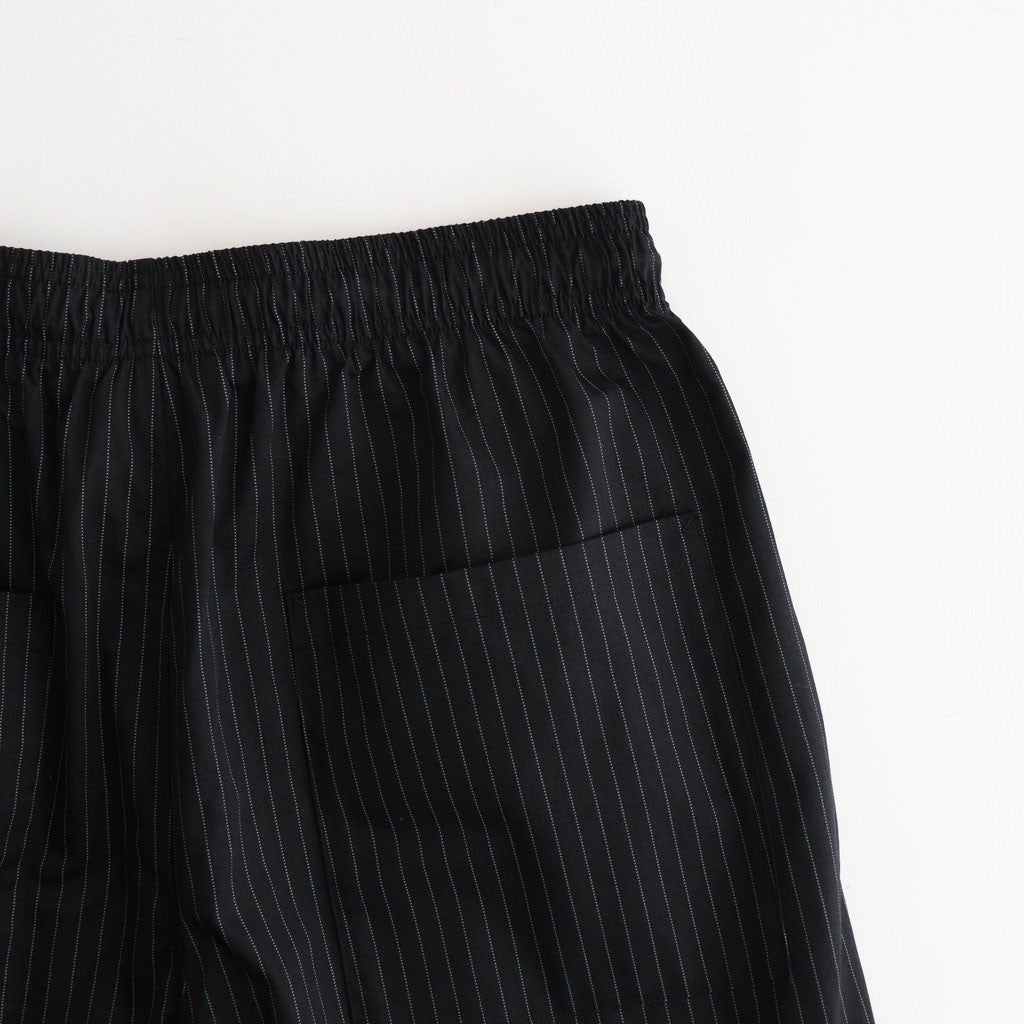 CORPORATE WIDE EASY PANTS #BLACK STRIPE [FSC262-40014B]