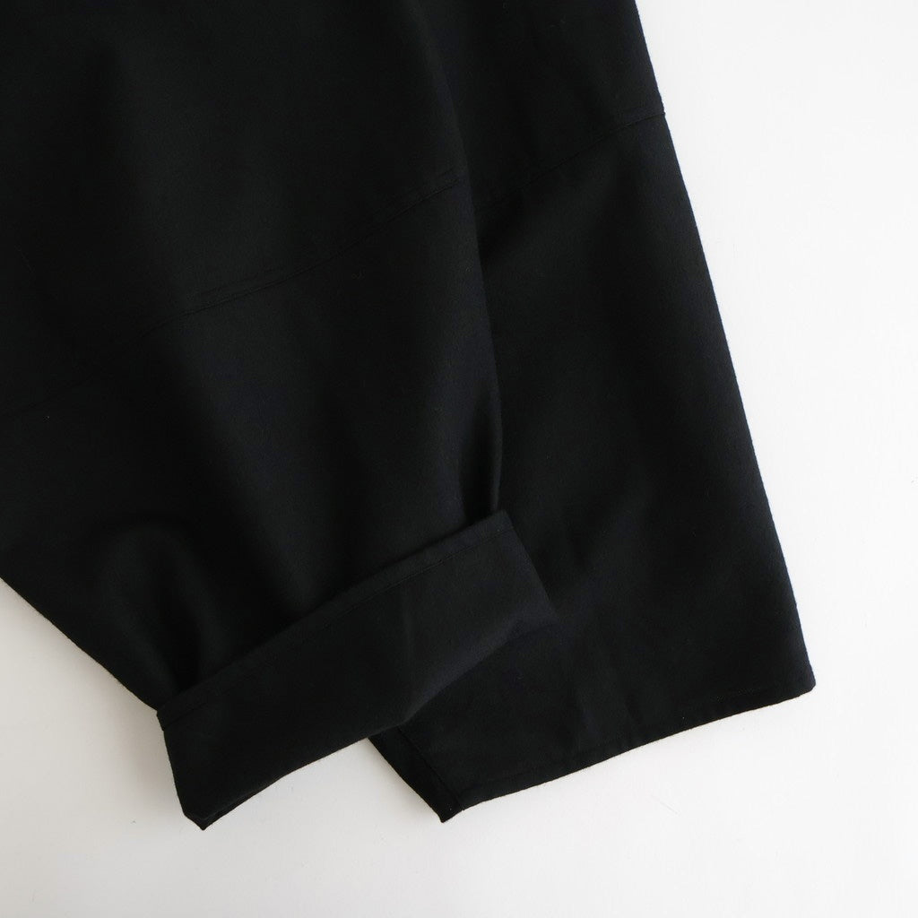 FSHGPT - ウールシーチング ・ ガーメントウォッシュ イージーパンツ #95 Black [SN_FR1604PF]