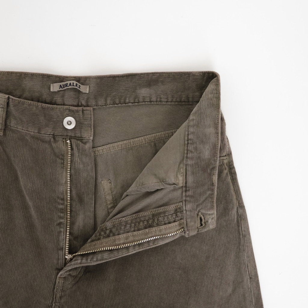 GARMENT-DYED FINX CORDUROY 5P WIDE PANTS #OLIVE BROWN [A26AP02FX]