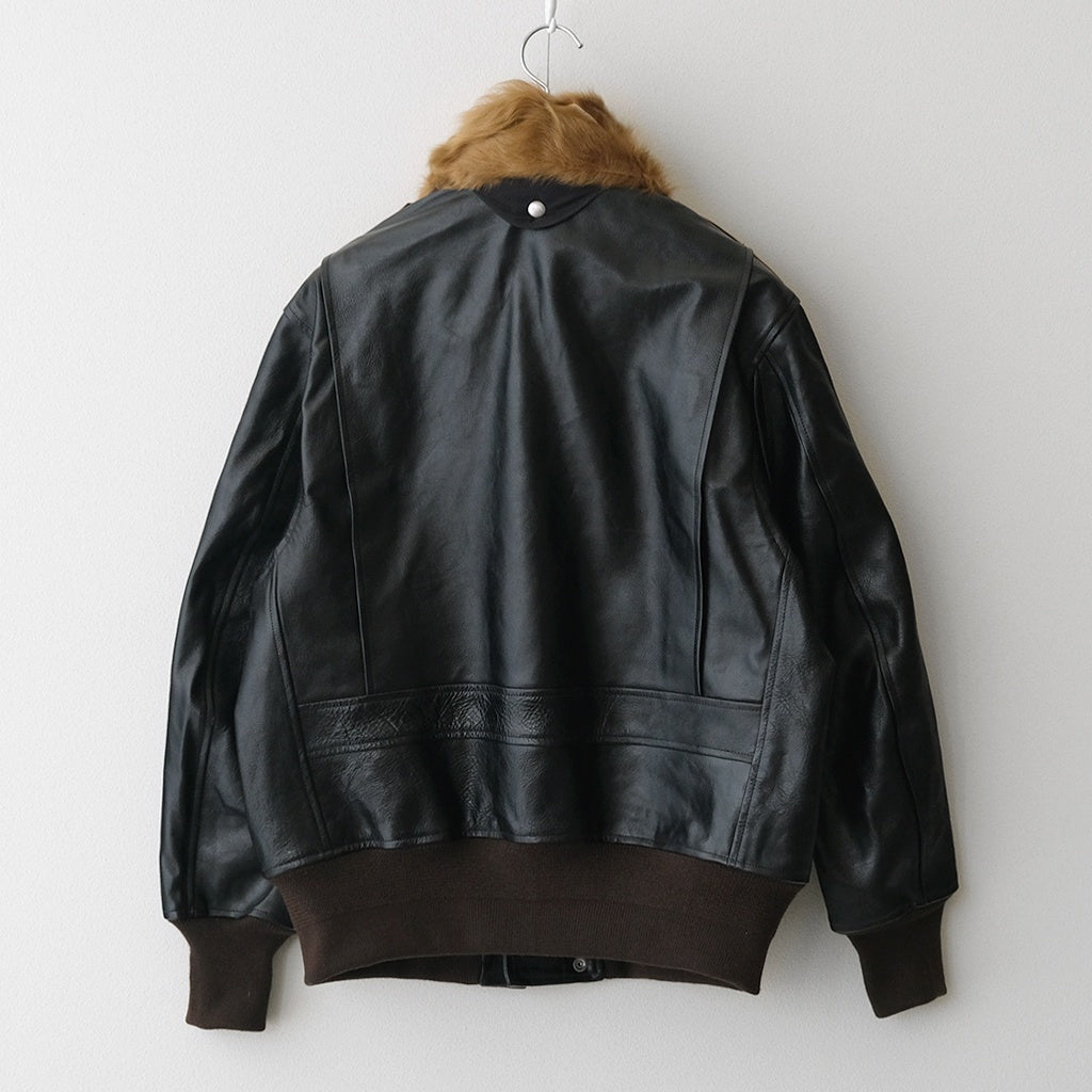 SHRINK LEATHER G-1 JACKET #BLACK SHRINK [26330705]
