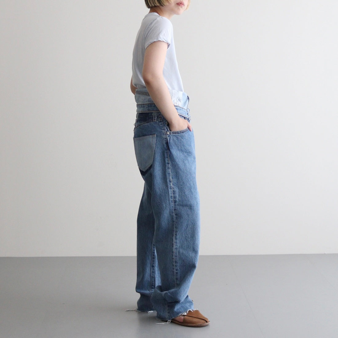 W WAIST DENIM PT #SIZE:2 D [Q25A-T018]