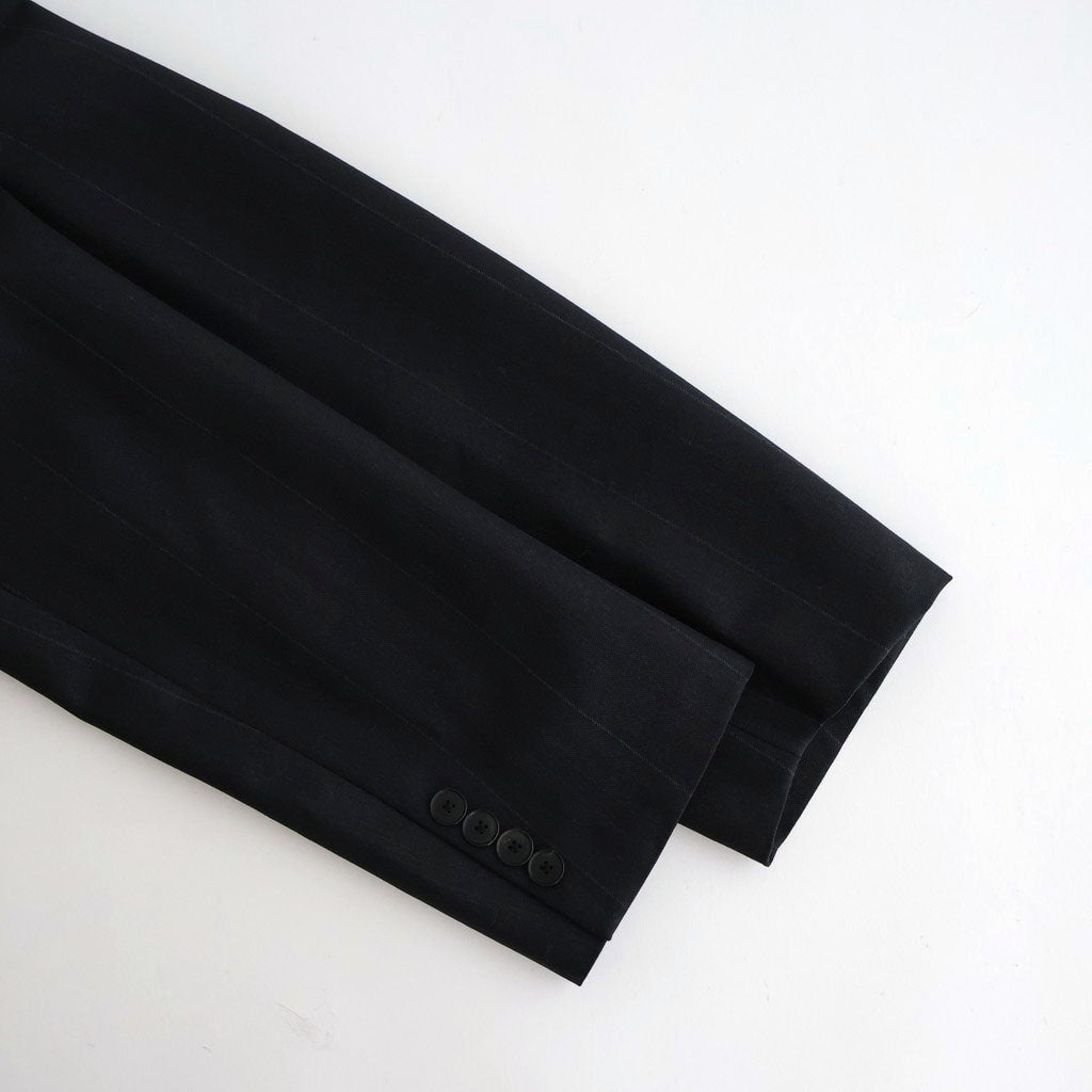 BLUEFACED WOOL JACKET #CHARCOAL NAVY STRIPE [A26SJ03BA]