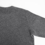 SUPER FINE WOOL MILLED KNIT CREW NECK LS #GREY [ST.1639]