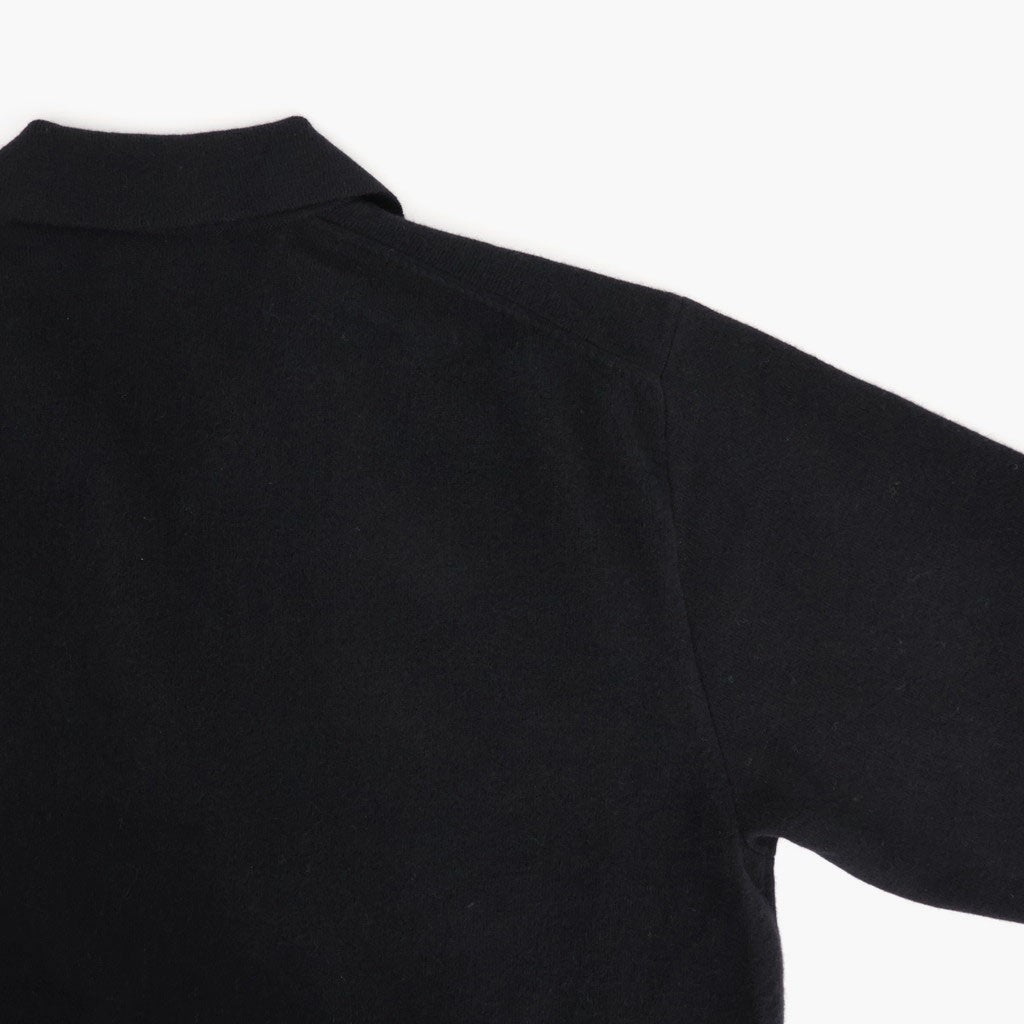 EXTRA FINE WOOL KNIT SKIPPER #BLACK [ST.1636]