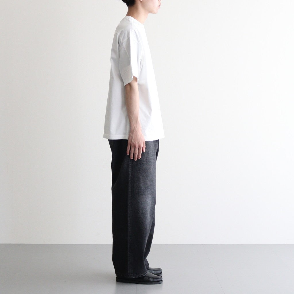 Selvage Denim Two Tuck Pants #BLACK_DARK FADE [GU253-40061DB]