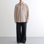 Button Shirt Flap Pocket #BROWN-CH [13052108]