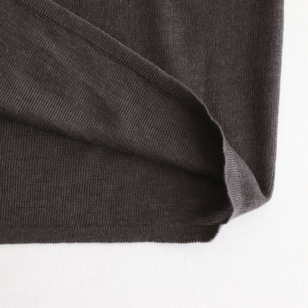 TENCEL SILK CIRCULER RIB TURTLENECK SWEATER #CHARCOAL GRAY(004) [KRAGGW0703]