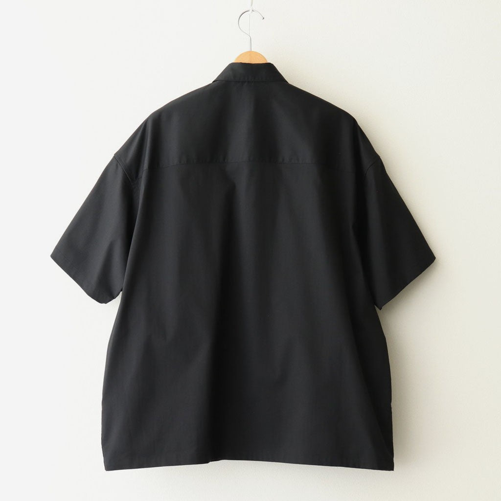 Solotex Twill S/S Oversized Box Shirt #BLACK [GM252-50001B]