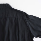 CUPRO OPEN COLLAR SHIRT #BLACK [YK26SS01287SH]