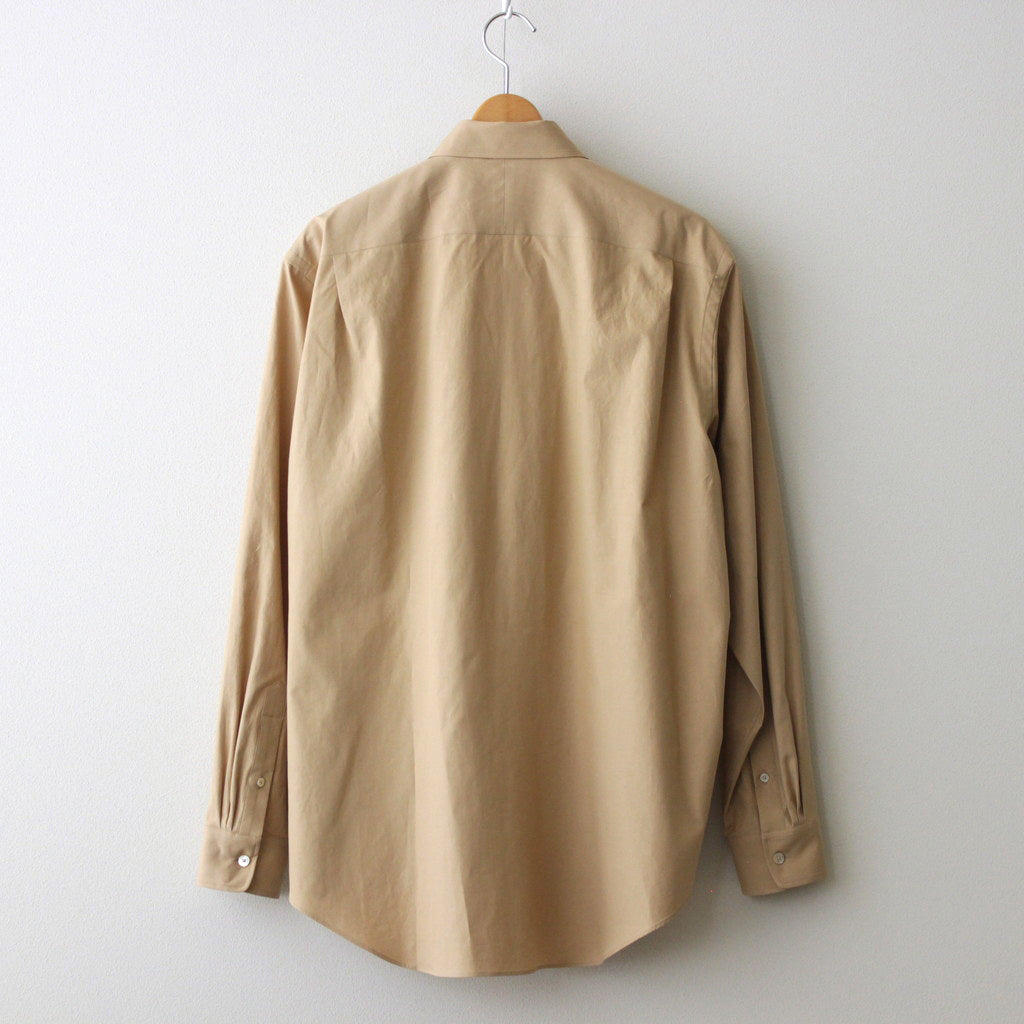 WASHED FINX TWILL SHIRT #LIGHT BROWN [A24SS01TN]