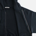 HIGH TWIST LIGHT SWEAT ZIP PARKA #INK BLACK [A26SP01MU]