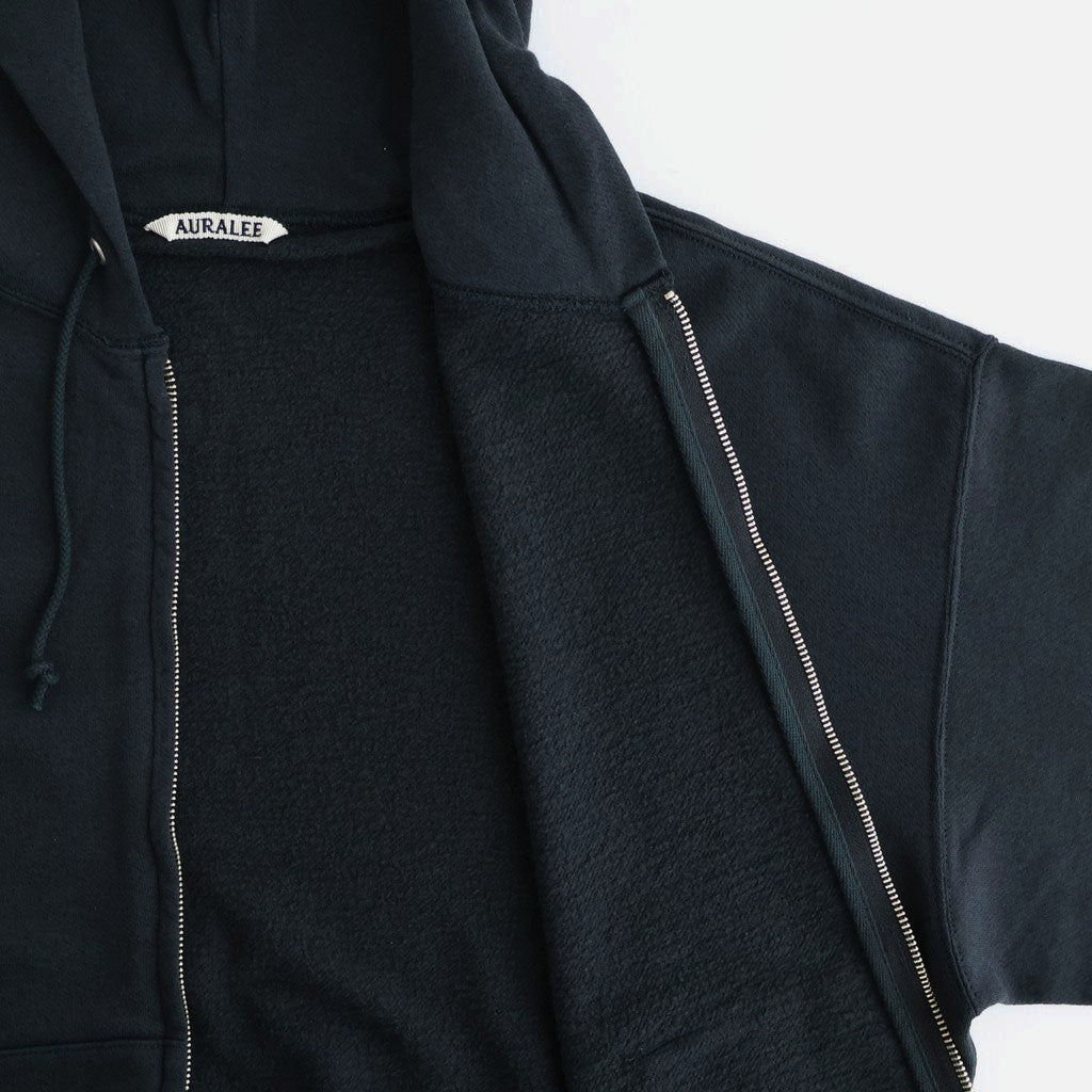 HIGH TWIST LIGHT SWEAT ZIP PARKA #INK BLACK [A26SP01MU]