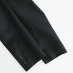 BLUEFACED WOOL DOUBLE-BREASTED JACKET #CHARCOAL NAVY STRIPE [A25AJ04BS]