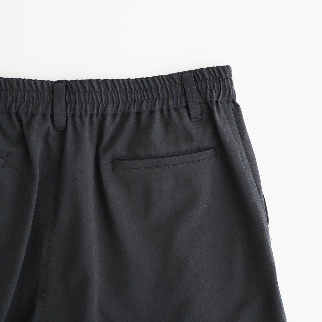 Wool Washer Tropical 2Pleated Easy Shorts #CARBON [YK26SS01174P]