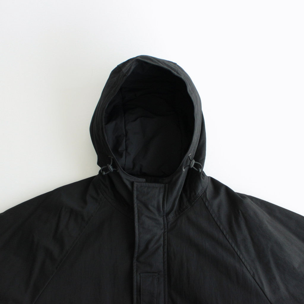 綿ナイロンウェザー×エステルタッサー ジャケット #BLACK [HN-J025-051]
