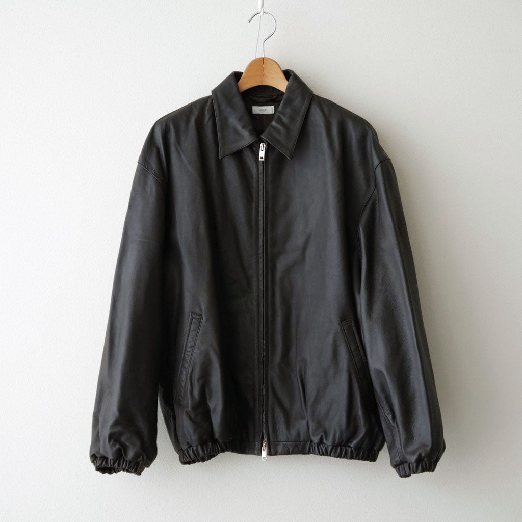 ELASTIC HIGH GAUGE SWEAT HALF ZIP P/O #INK BLACK [A26SP01NU